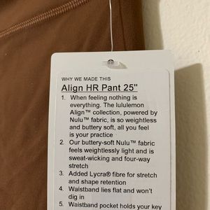 New align 25” size 4 roasted brown